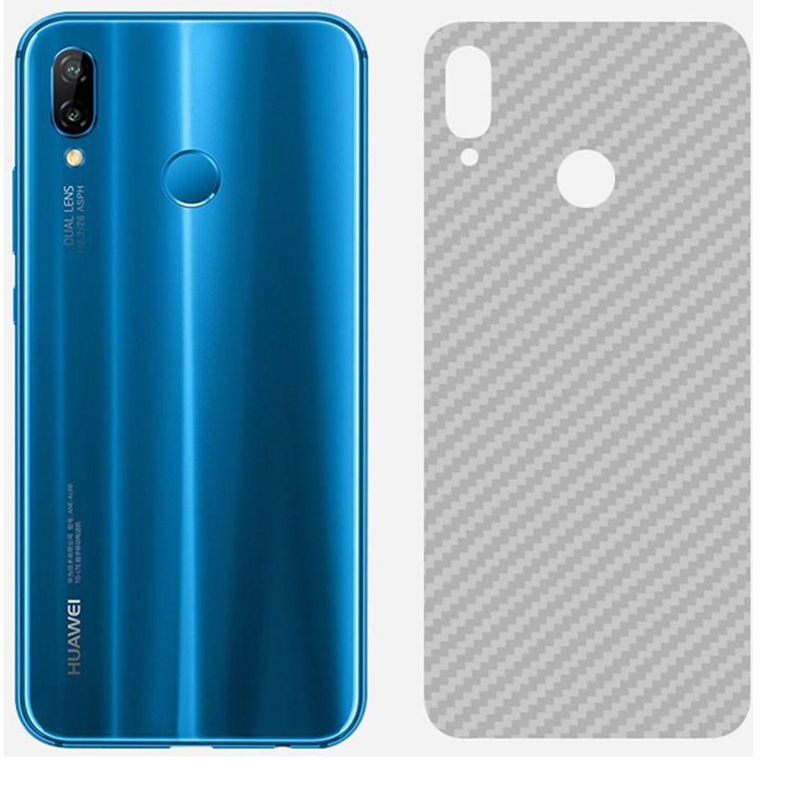 Bộ 3 tấm dán lưng mặt sau vân carbon 3D trong suốt cho điện thoại Huawei Nova 3, Nova 3i,Huawei Y9 2019