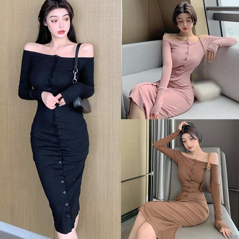 Đầm bó hở vai sexy cho nữ