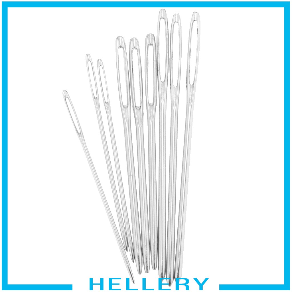[HelleryVN] Set 9 Kim Móc Len Bằng Kim Loại Mắt To Blunt Cho Dự Án Đan Len