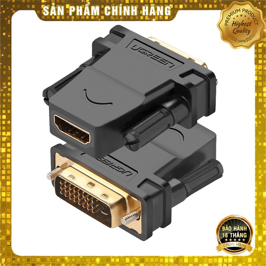 Ugreen 20124 - Đầu chuyển đổi DVI 24+1 to HDMI cao cấp