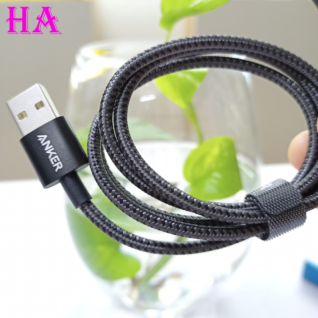 Cáp Sạc Anker USB L Cho ip6-ip14 A8152 Bện Dù Siêu Bền, Chip C89 Chống Cháy