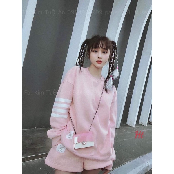 Áo swearter sọc tay mác túi H2A