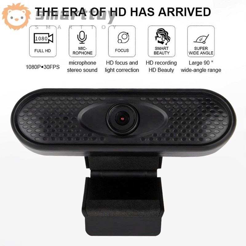 1080P HD Webcam Built-in Noise Rduction Microphone USB Computer Camera for PC Laptops