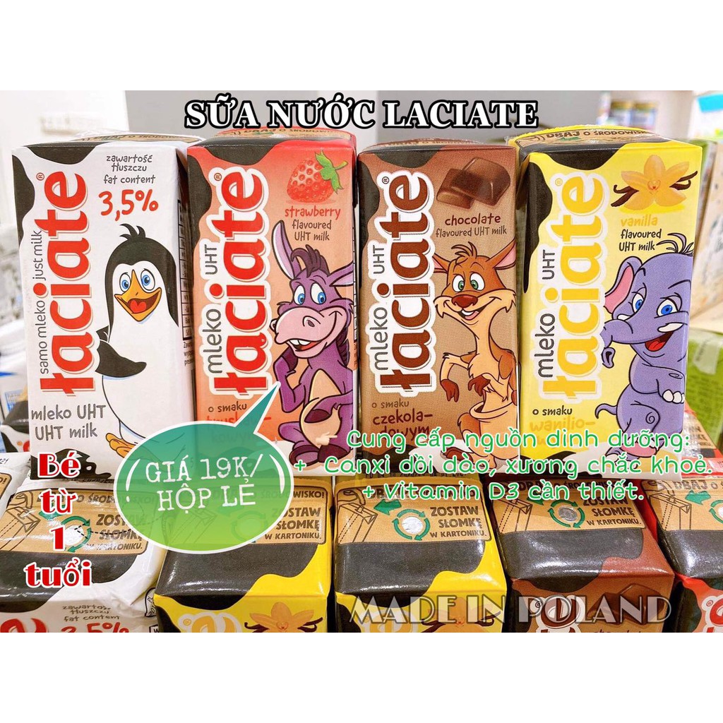 Sữa tươi tiệt trùng Laciate 200ml