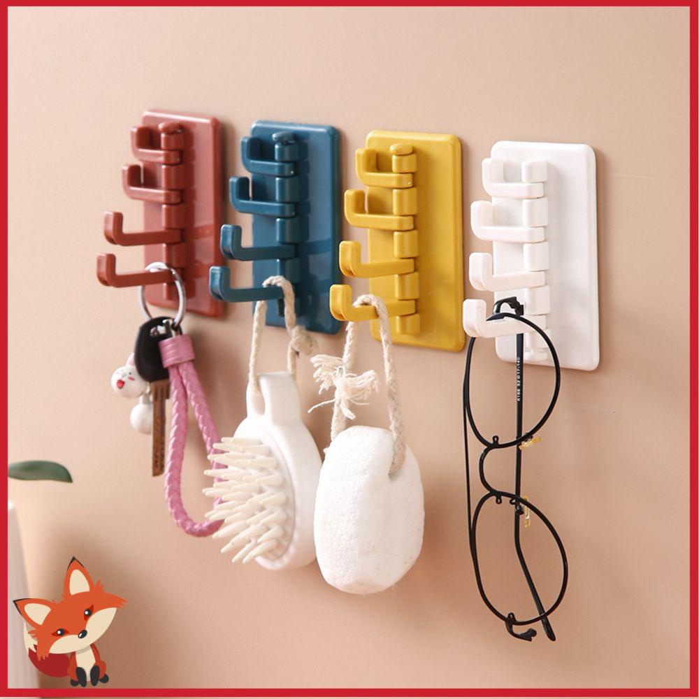 Móc Treo Đồ Bằng Nhựa Gắn Tường Không Để Lại Dấu Nhiều Màu Sắc Tiện Dụng Cho Nhà Bếp/Phòng Tắm