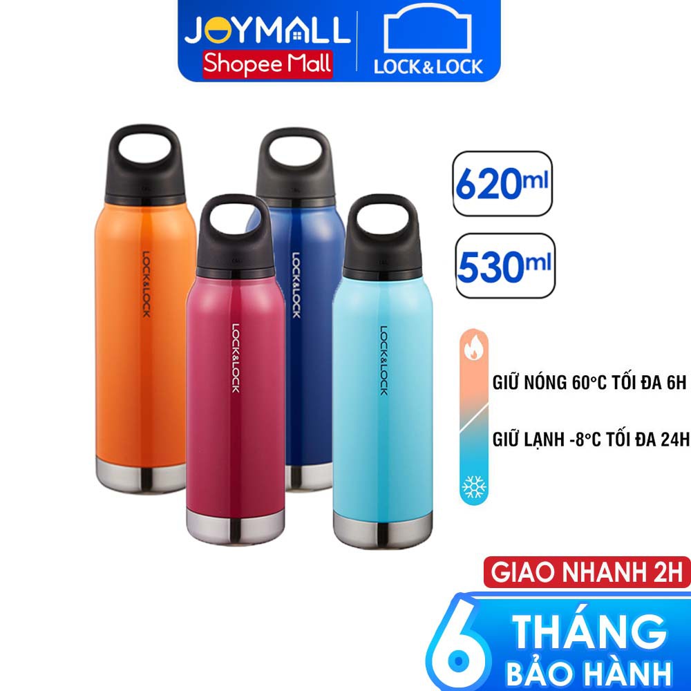 Bình Giữ Nhiệt Lock&amp;Lock Loop Tumbler LHC4153 LHC4154 530ml, 620ml - Hàng Chính Hãng, Có Lưới Lọc Trà - JoyMall