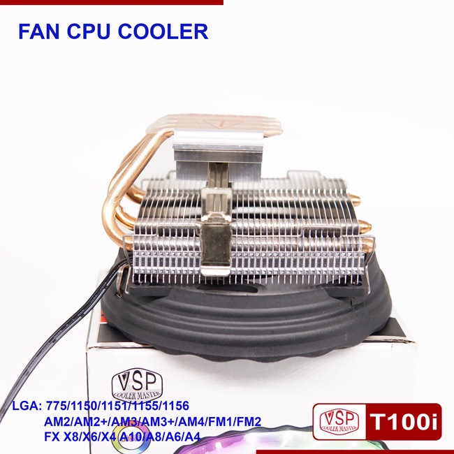 [Mã SKAMSALE03 giảm 10% đơn 200k] Quạt CPU VSP COOLER MASTER T100i LED