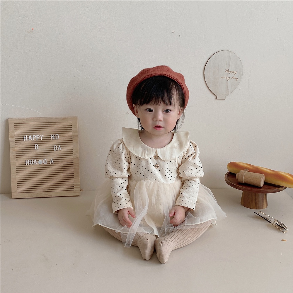 Áo Liền Quần Tay Dài In Hình Công Chúa Lacy Dễ Thương Thời Trang Mùa Đông Cho Bé Gái 0-2 Tuổi