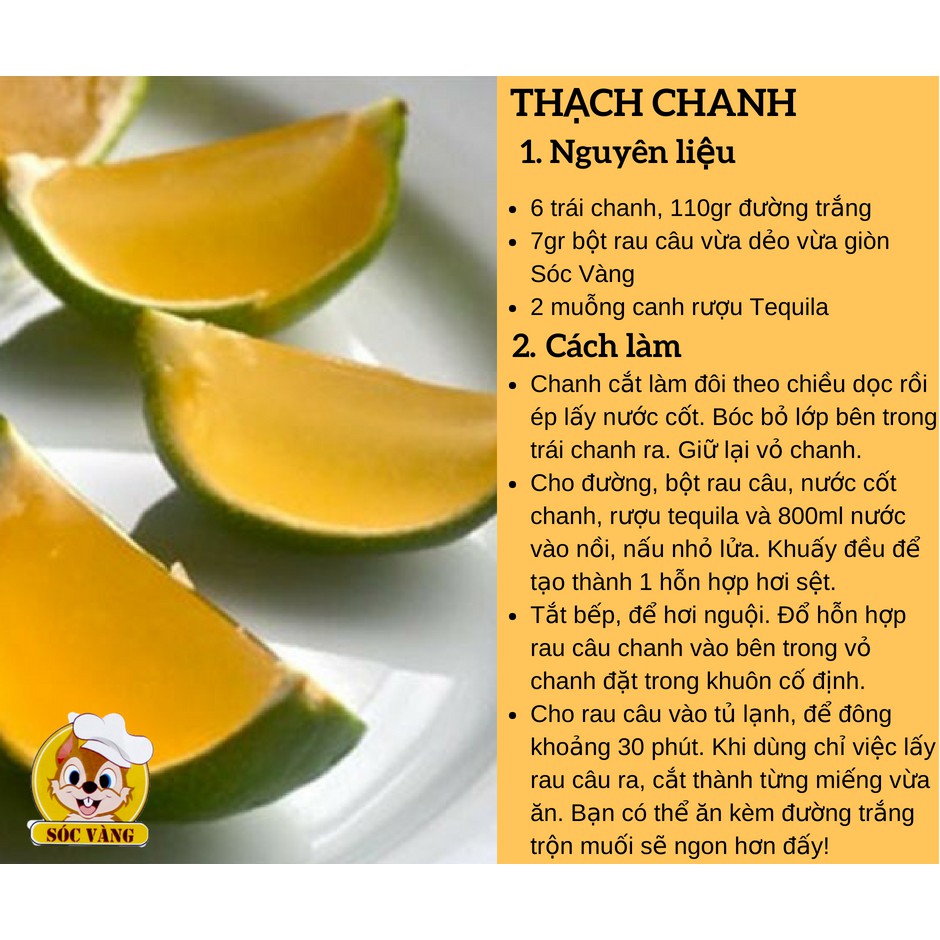 Bột Rau Câu Dẻo Sóc vàng hộp 120g