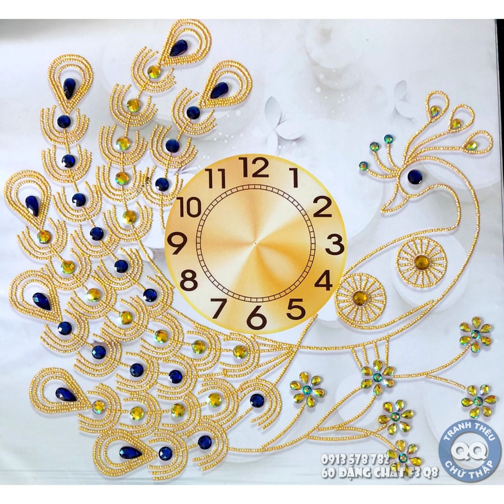 60x60cm TRANH ĐÁ ĐỒNG HỒ CÔNG CHƯA LÀM 88605