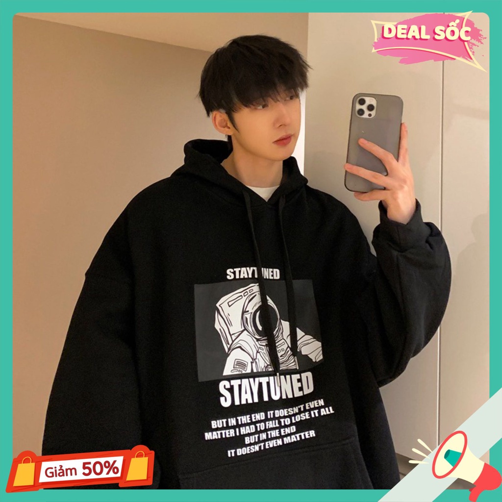 Áo Hoodie nam nữ phong cách ovesize nỉ siêu đẹp vải dày from rộng Unisex | BigBuy360 - bigbuy360.vn