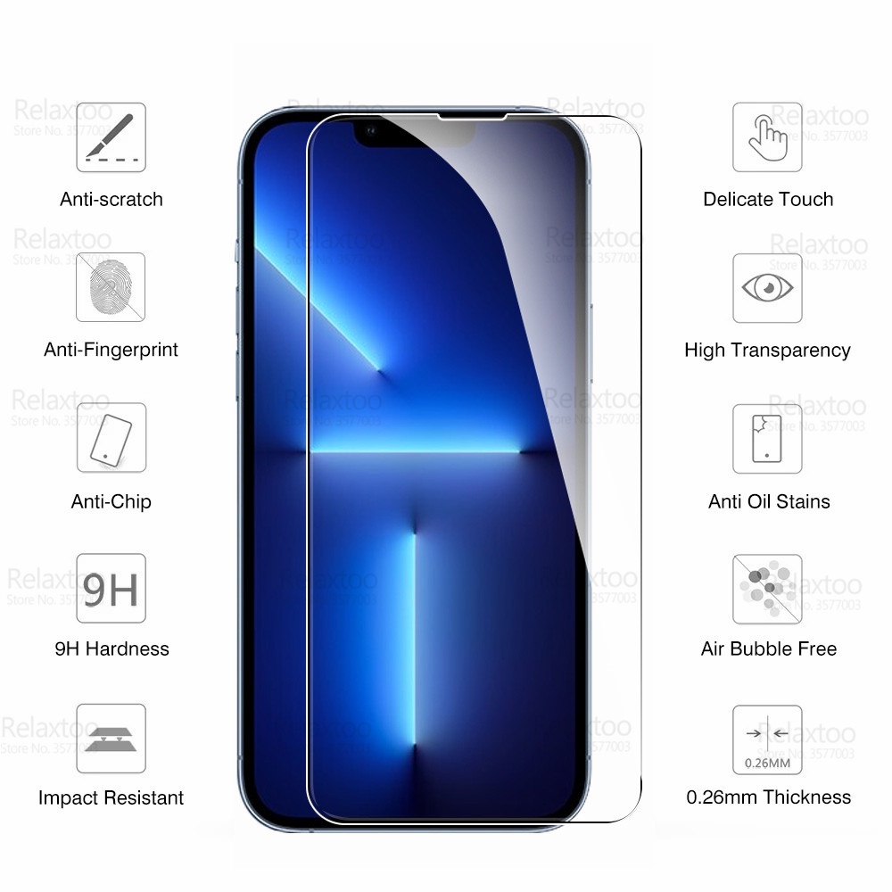 Set 3 Kính Cường Lực Bảo Vệ Màn Hình Điện Thoại iphone 15 1413 12 11 pro max 15 + 14 + 13mini