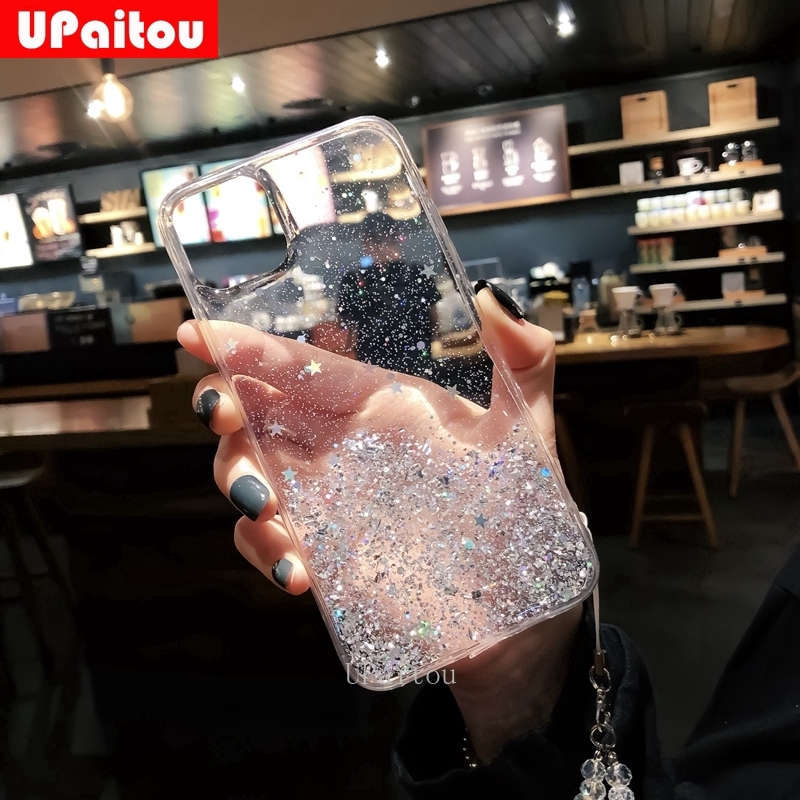 Casing iPhone 12 Mini 11 Pro Xs Max XR X 6 6S 7 8 Plus Ốp điện thoại mềm lấp lánh | BigBuy360 - bigbuy360.vn