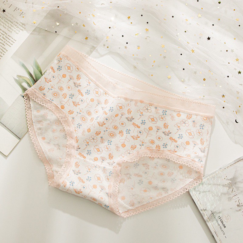Quần Lót Nữ ❤️FREESHIP❤️ Quần lót Nữ Cotton cao cấp mềm mịn viền ren phối họa tiết nổi bật mẫu 0742
