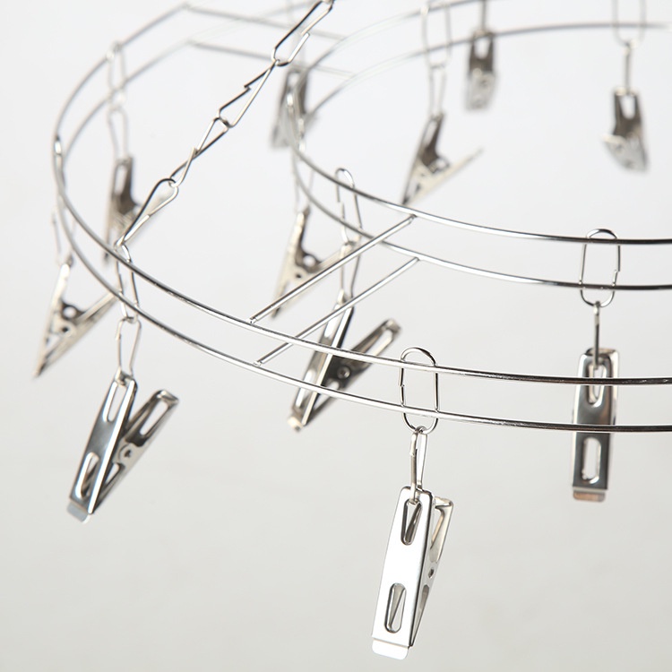 Móc chùm tròn inox kẹp phơi đồ cho bé, Móc Chùm Phơi Quần Áo Cao Cấp,Bền Đẹp Thị Nắng Store