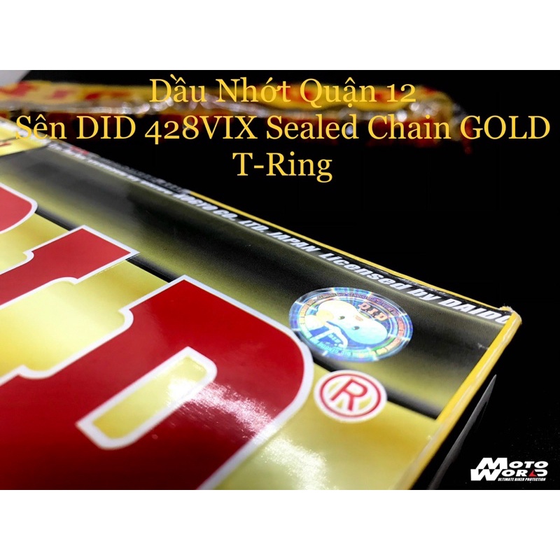 Sên Vàng Phốt Cao Su DID 428VIX SEALED CHAIN GOLD T-ring 124L 132L Chính Hãng DID Thailand