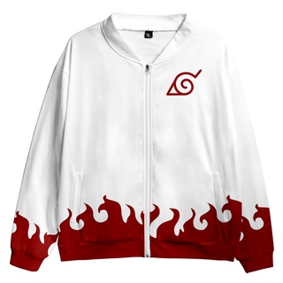 Áo Khoác Khóa Kéo Hóa Trang Nhân Vật Namikaze Minato 3D Trong Naruto Fourth Hokage