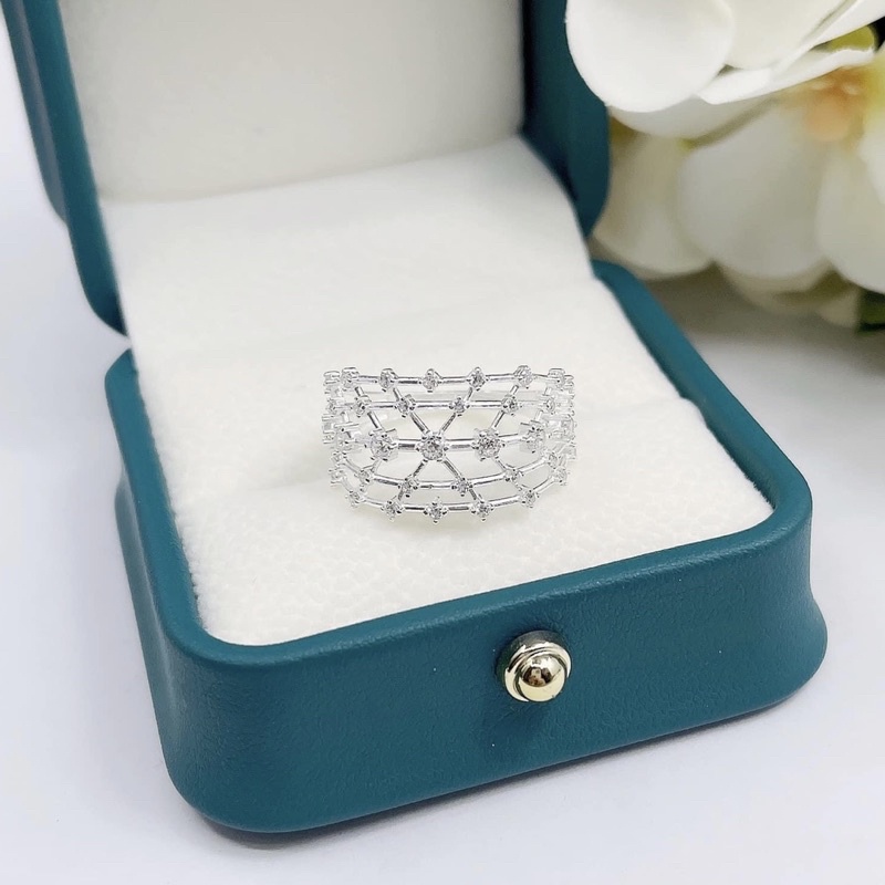 Nhẫn nữ Bạc ta Mạ vàng 24kara siêu đẹp - Vàng bạc Khải Khải