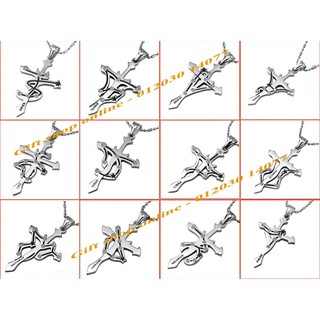 Mặt dây chuyền inox cao cấp 12 cung hoàng đạo hình thánh giá