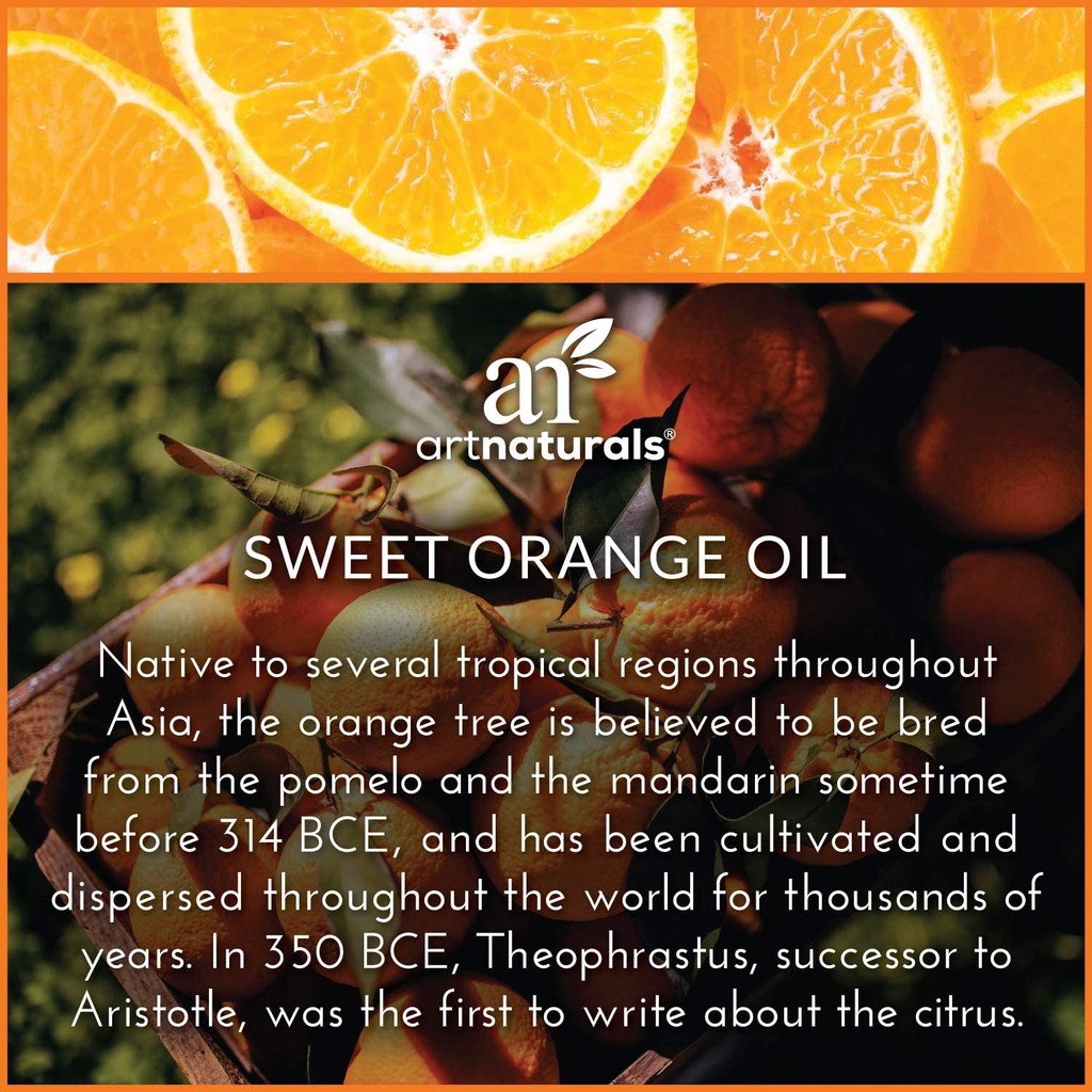 [Tinh dầu Cam Vàng artnaturals] ✅ Tinh dầu Cam Vàng, Sweet Orange Essential Oil 10ml, USA