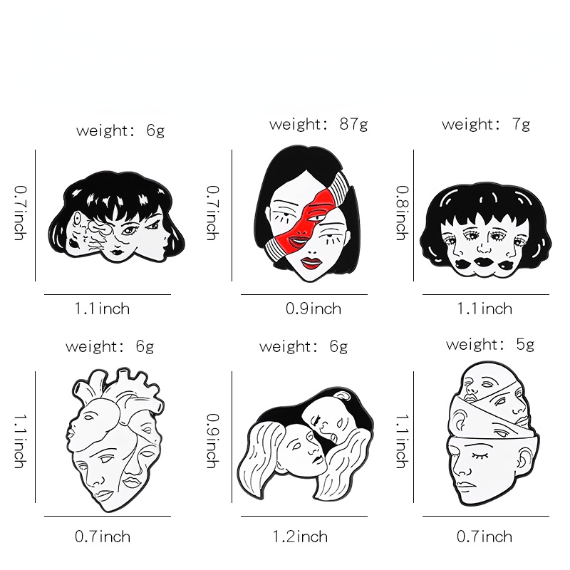 Huy Hiệu Cài Áo Hình Cô Gái Ngoài Hành Tinh Phong Cách Punk Sáng Tạo