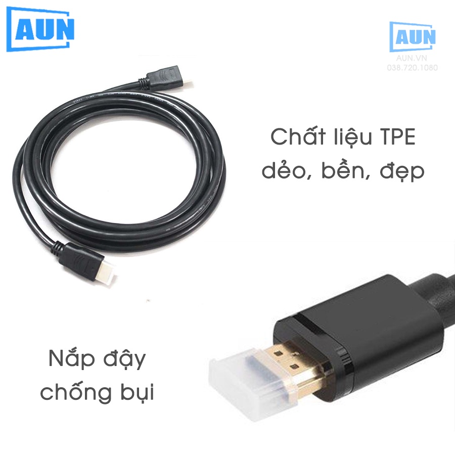 Cáp Hdmi 1,5m - 5m - 10m hỗ trợ chất lượng 4k, dây Hdmi loại chống nhiễu bọc dù, xịn, bền, chất lượng cao