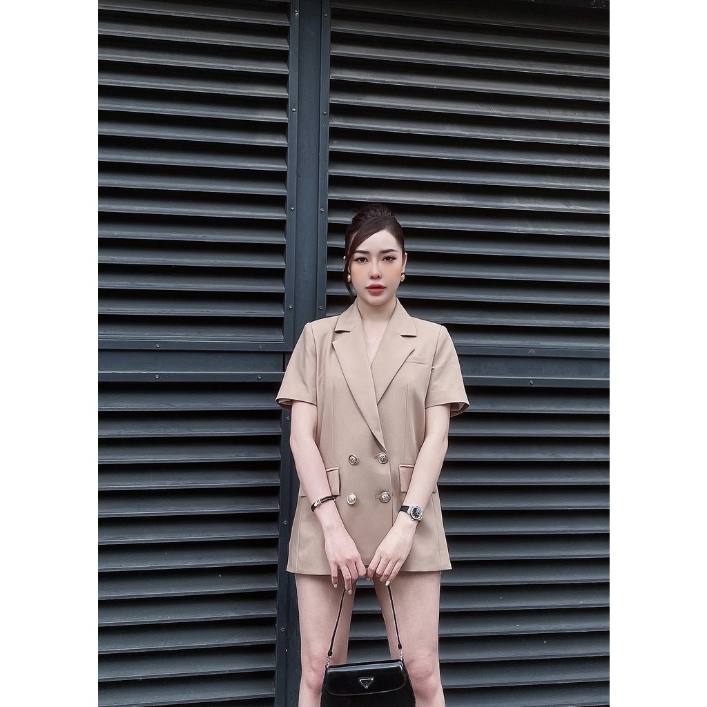 Áo vest nâu tây ngắn tay AV056