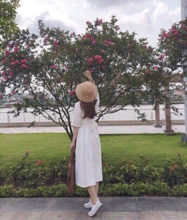 ĐẦM MAXI TRẮNG THẮT NƠ LƯNG