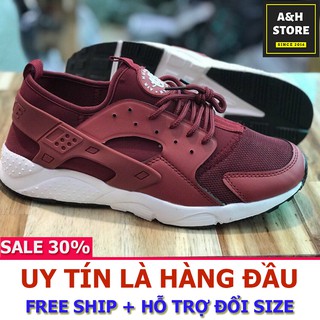 Giày thể thao nam nữ huarache đỏ mận siêu hot