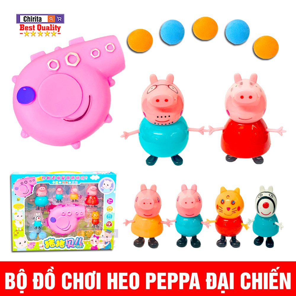 Bộ Đồ Chơi Heo Peppa Đại Chiến (gồm 12 chi tiết), Đồ Chơi Dành Cho Bé