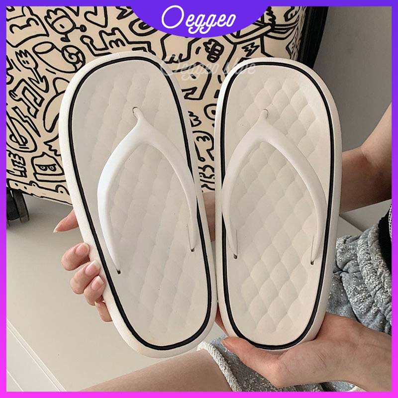 Oeteo Dép Xỏ Ngón Đế Bằng Thiết Kế Đơn Giản Thời Trang Cho Nữ