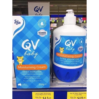 Kem Dưỡng Ẩm Da Cho Bé Ego QV Baby Moisturising Cream 250g dạng vòi nhấn tiện dụng