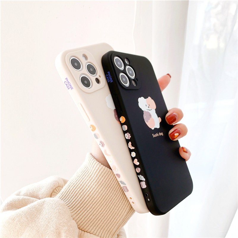 Ốp lưng iphone Sushi Bear cạnh vuông in hình viền 5/5s/6/6plus/6s/6splus/7/7plus/8/8plus/x/xs/11/12/pro/max/plus/promax