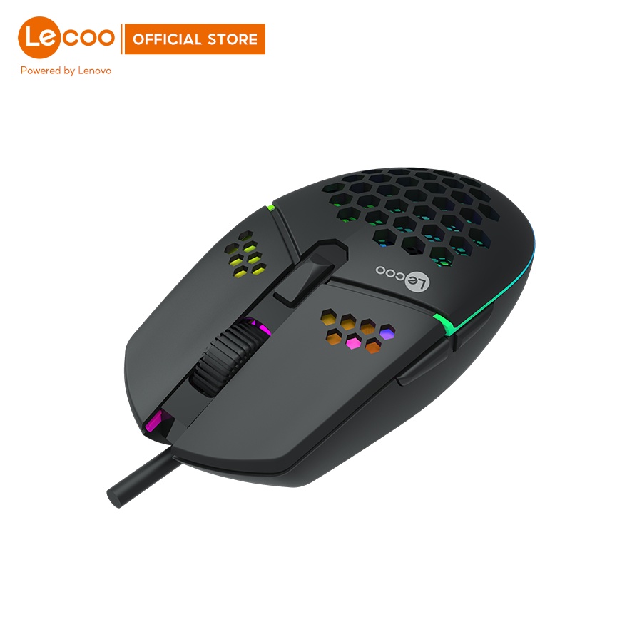 Chuột game có dây Lecoo MS105 tích hợp Led RGB, siêu nhẹ - BH 24 tháng