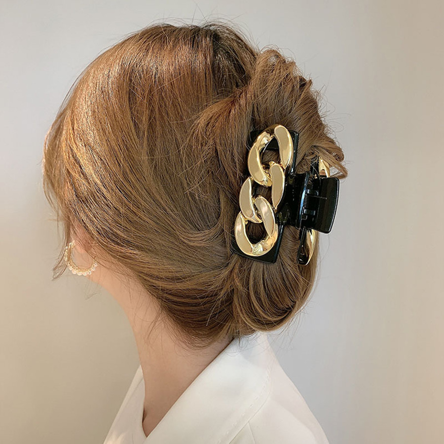 Kẹp Tóc Kim Loại Mạ Vàng Phong Cách Hàn Quốc Cho Nữ