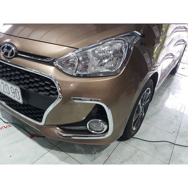 Ốp đèn gầm trước, sau xe Huyndai I10 Hatchback 2017-2020