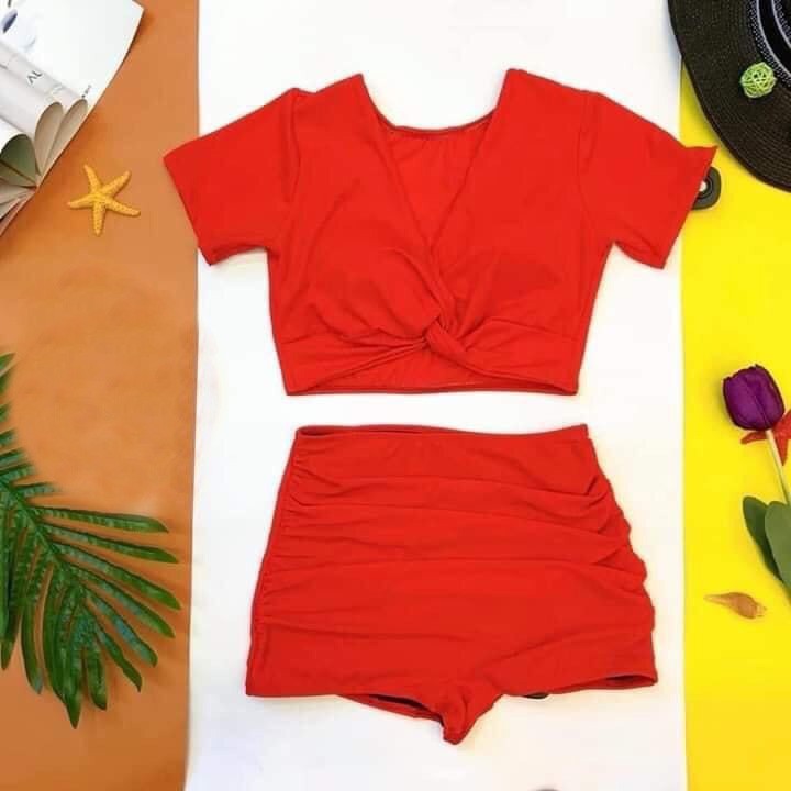 Bikini 2 mảnh cạp cao, áo croptop, Đồ Bơi Đi Biển Đẹp