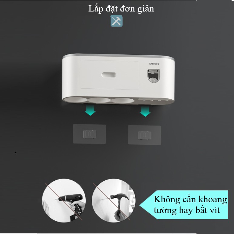 Bộ Nhả Kem Đánh Răng OENEN Dán Tường Chính Hãng ( Tặng kèm sticker xinh xắn )