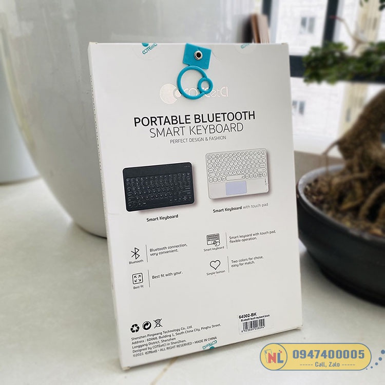 Bàn phím Bluetooth chính hãng Coteetci có Trackpad Chính Hãng
