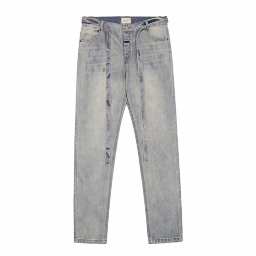 Quần jeans Fear Of God belted indigo denim jeans