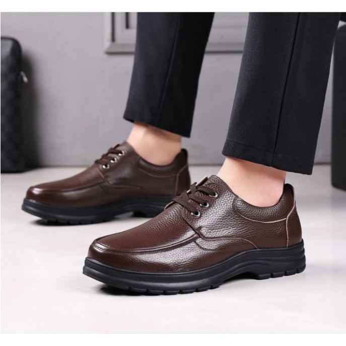 Giày Da Nam Trung Niên Alyly Đẹp Buộc Dây - Thời Trang Lịch Thiệp Và Phong Cách