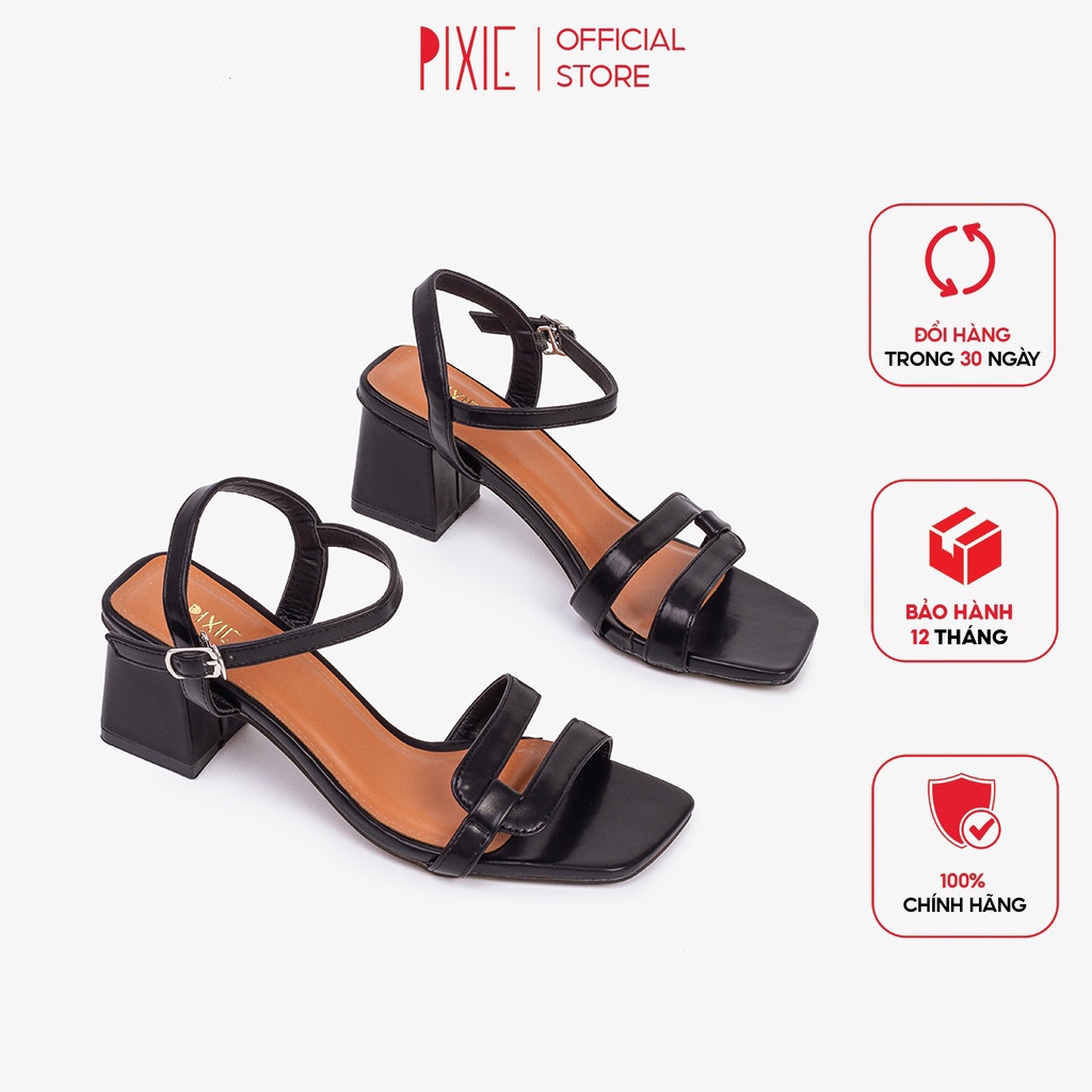 Giày Sandal Nữ Cao Gót 5cm Quai Mảnh Pixie X891