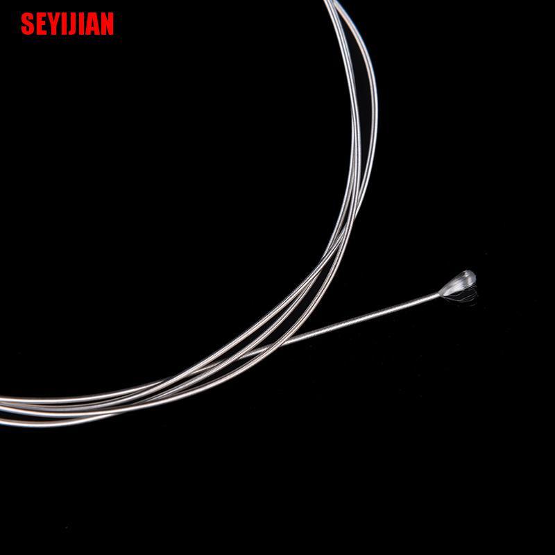 (SEY) 6Pcs Guitar Strings Nylon Silver Plating Set Super Light For Acoustic Guitar