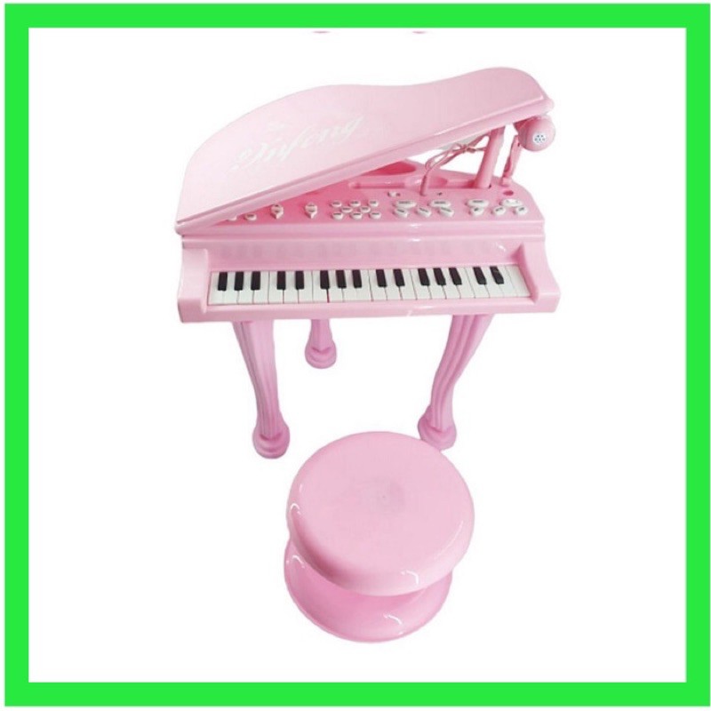 Có sẵn  Đàn Piano Mini Cho Bé kèm Ghế  Cao 40-&gt;55cm - Rộng 17cm - Dài 36cm