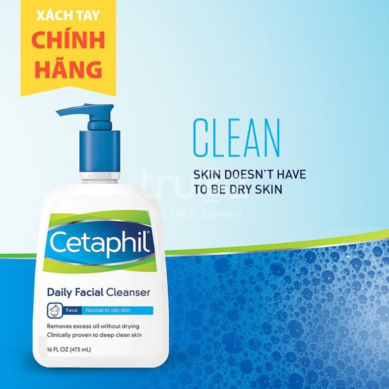 GIẢM GIÁ Sữa rửa mặt cho da hỗn hợp da dầu mụn Cetaphil Oily Skin Cleanser 500ml (xách tay) | Xuất xứ: Australia - Úc SA