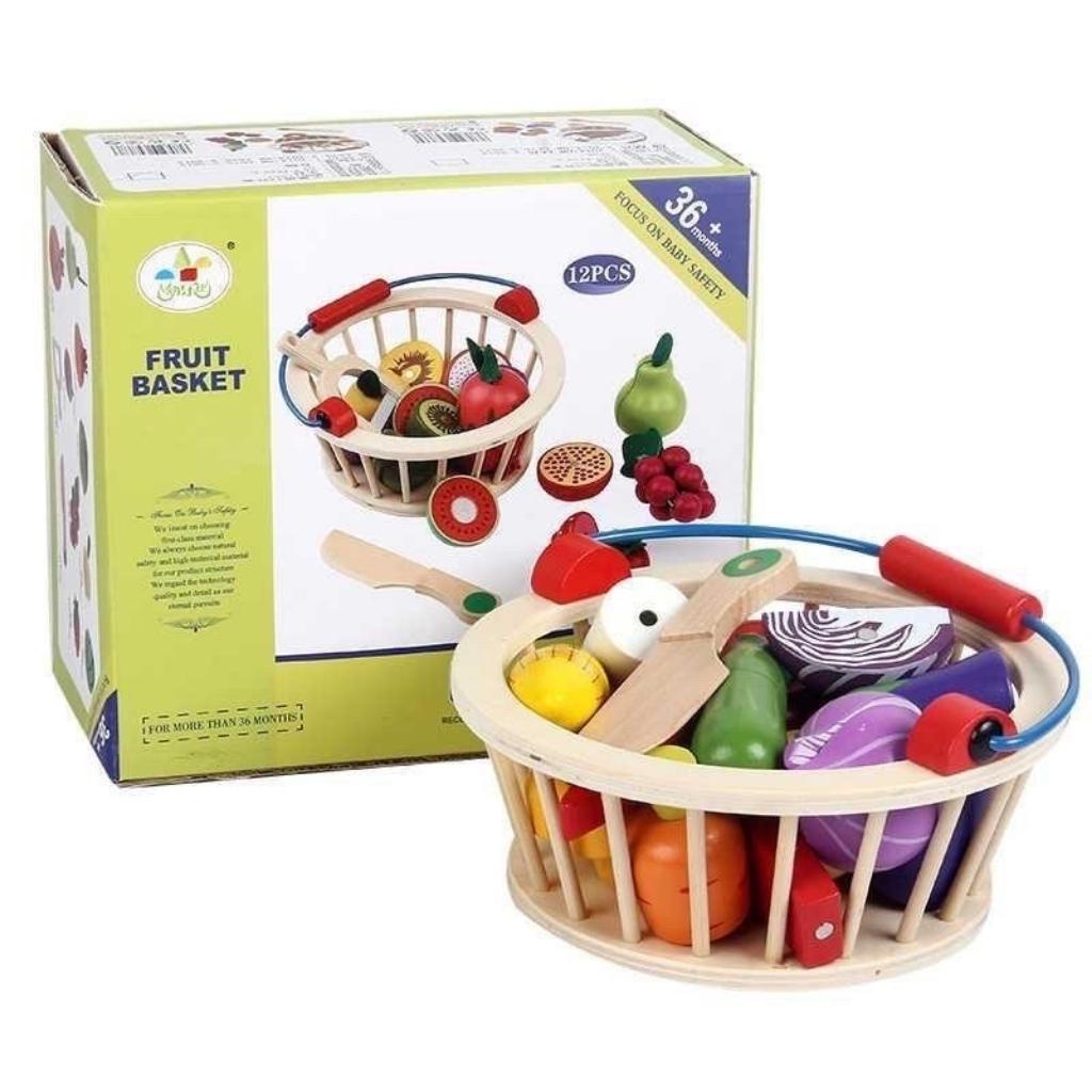 Đồ chơi cắt hoa quả gỗ MUSHROOM cho bé