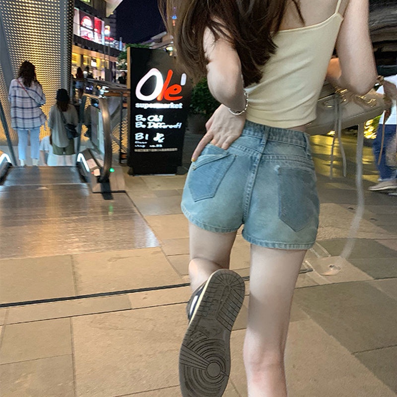 COZOKC COZOK Chân váy jean COZOK dáng chữ A ngắn lưng cao dễ phối đồ thời trang