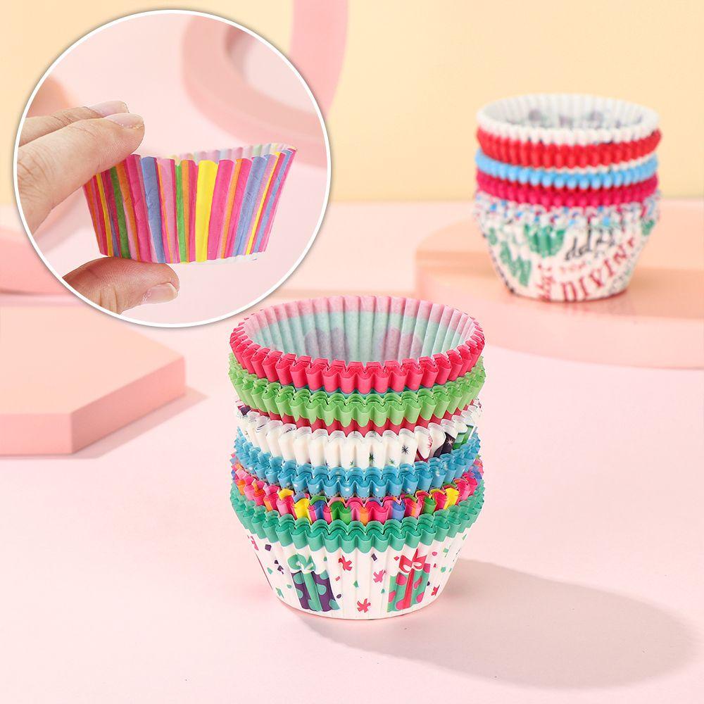 GOGOUP Set 100 Túi Giấy Đựng Bánh Cupcake Tiện Lợi Ốp