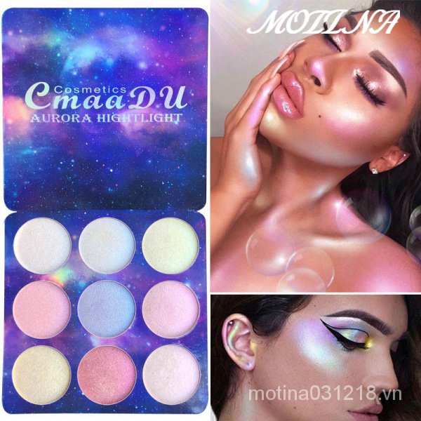 (Hàng Mới Về) Bảng Phấn Má Hồng Màu Cầu Vồng Phân Cực Lâu Trôi