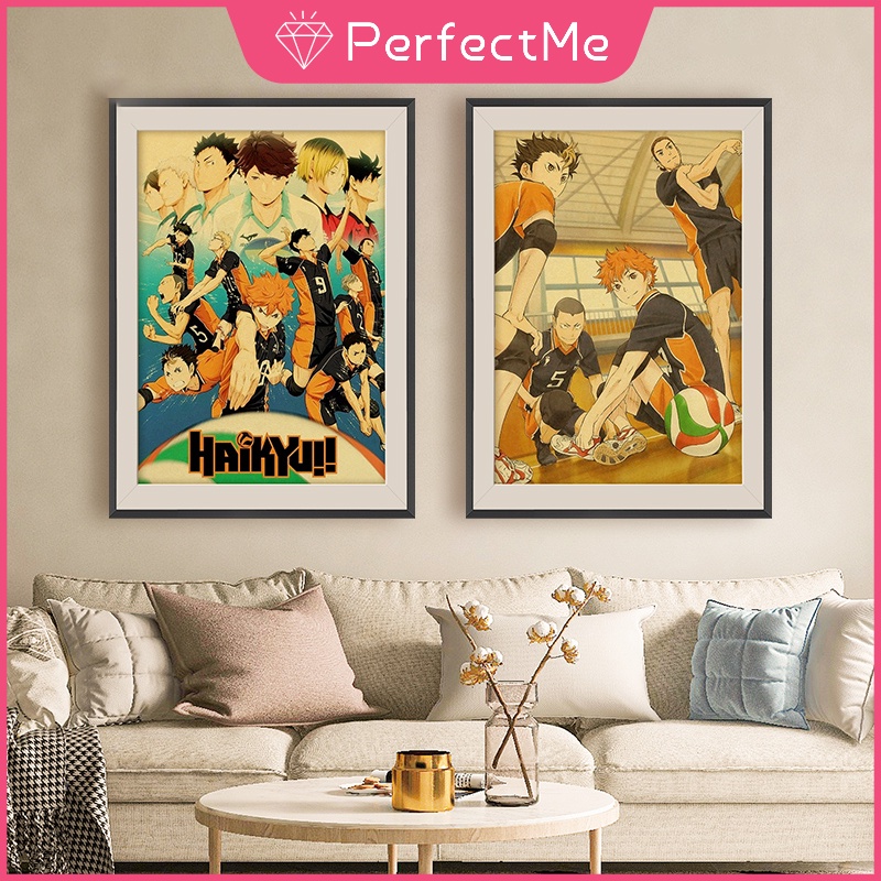 Bộ Tranh Đính Đá 5D Họa Tiết Hoạt Hình Haikyuu Nhật Bản Độc Đáo Kích Thước 30x40cm